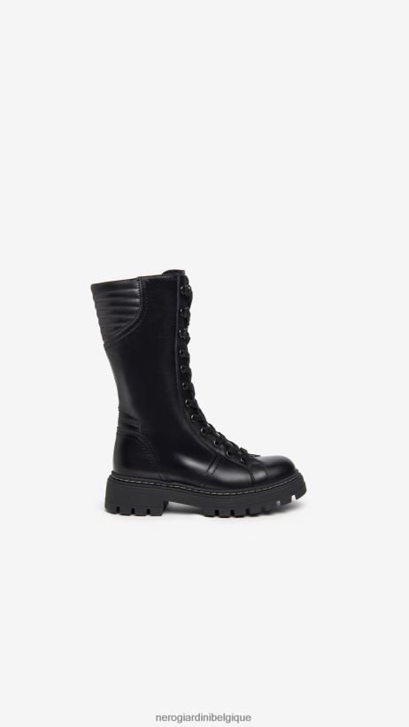 chaussure être NeroGiardini fille art. bottes en cuir i332801f noir F2F08N479