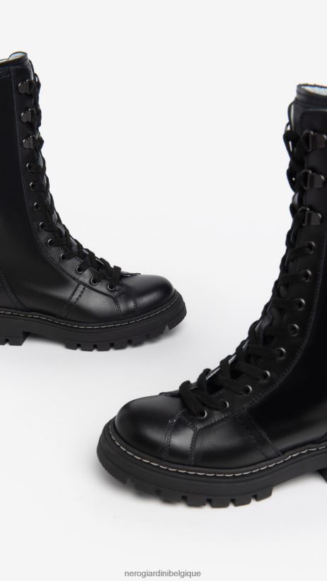 chaussure être NeroGiardini fille art. bottes en cuir i332801f noir F2F08N479