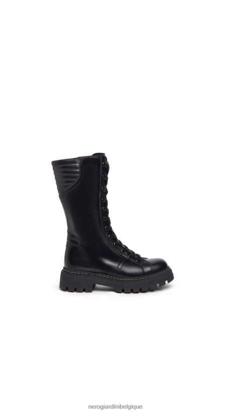 chaussure être NeroGiardini fille art. bottes en cuir i332801f noir F2F08N479
