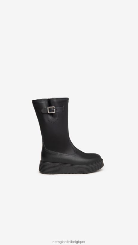 chaussure être NeroGiardini fille art. bottes en cuir i332821f noir F2F08N484