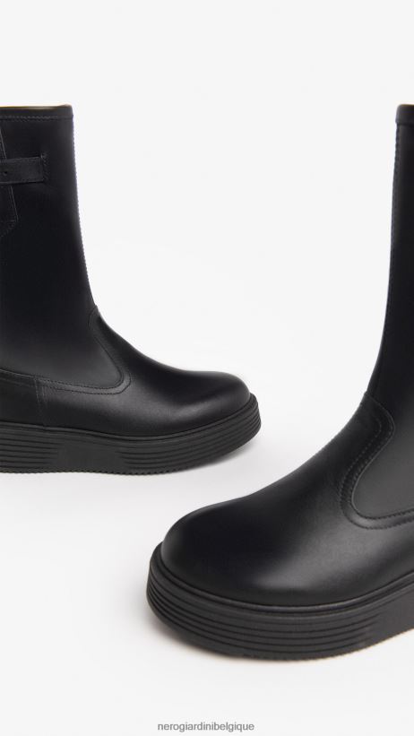 chaussure être NeroGiardini fille art. bottes en cuir i332821f noir F2F08N484