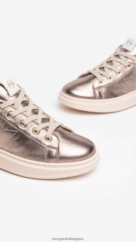 chaussure être NeroGiardini fille art. i332735f baskets en cuir Leo F2F08N471