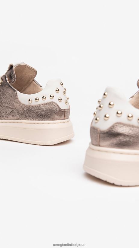 chaussure être NeroGiardini fille art. i332735f baskets en cuir Leo F2F08N471