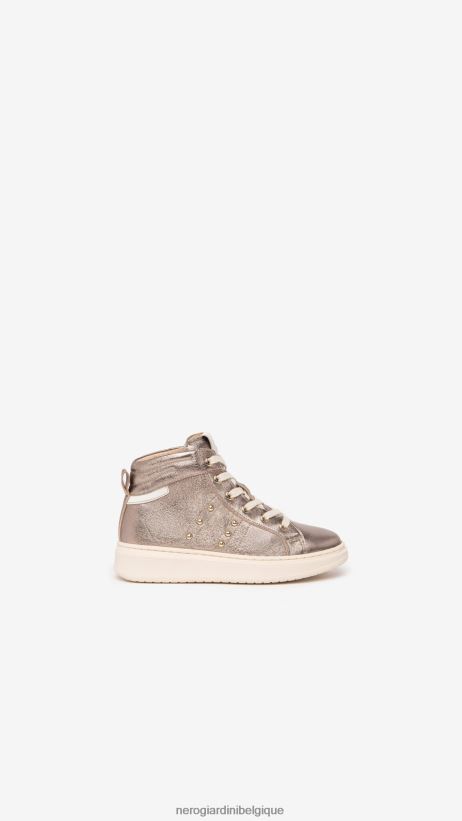 chaussure être NeroGiardini fille art. i332736f baskets en cuir Leo F2F08N472