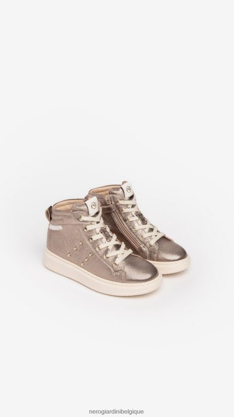 chaussure être NeroGiardini fille art. i332736f baskets en cuir Leo F2F08N472