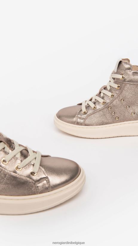 chaussure être NeroGiardini fille art. i332736f baskets en cuir Leo F2F08N472