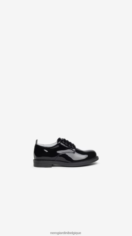 chaussure être NeroGiardini fille art. i332751f chaussures à lacets en tissu technique noir F2F08N474