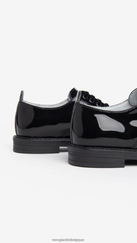 chaussure être NeroGiardini fille art. i332751f chaussures à lacets en tissu technique noir F2F08N474