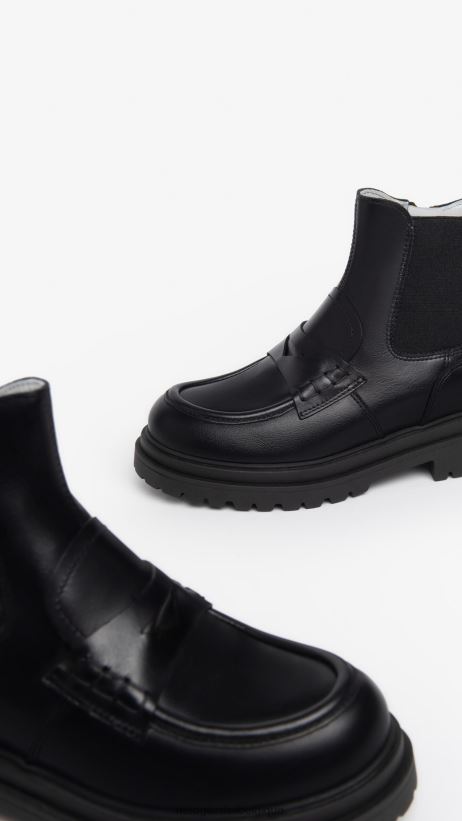 chaussure être NeroGiardini fille art. i332764f bottines chelsea en cuir noir F2F08N495