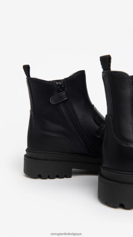 chaussure être NeroGiardini fille art. i332764f bottines chelsea en cuir noir F2F08N495