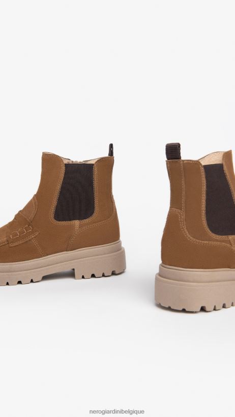 chaussure être NeroGiardini fille art. i332765f bottines chelsea en cuir malto F2F08N496