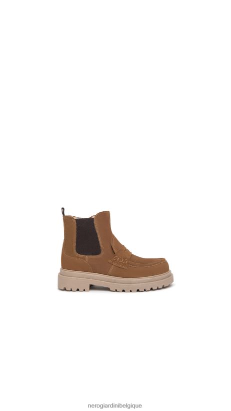 chaussure être NeroGiardini fille art. i332765f bottines chelsea en cuir malto F2F08N496