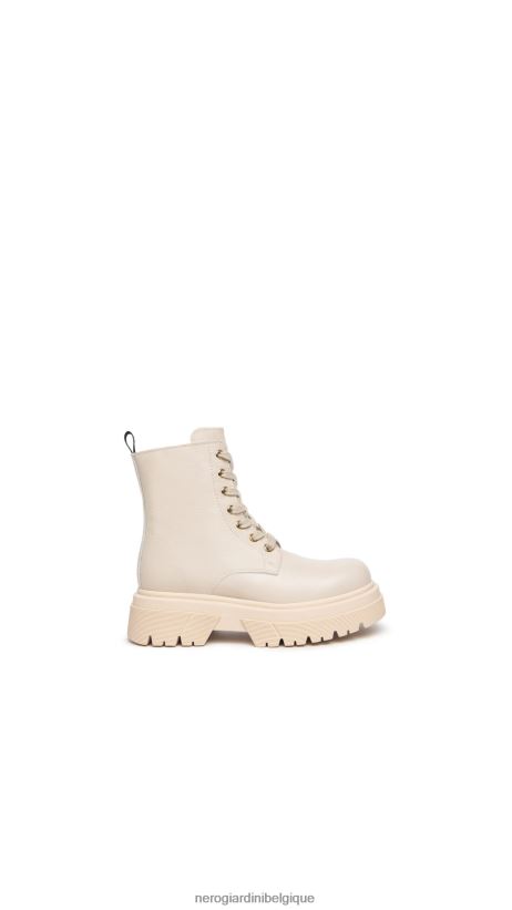 chaussure être NeroGiardini fille art. i332780f bottes de combat en cuir beige F2F08N482