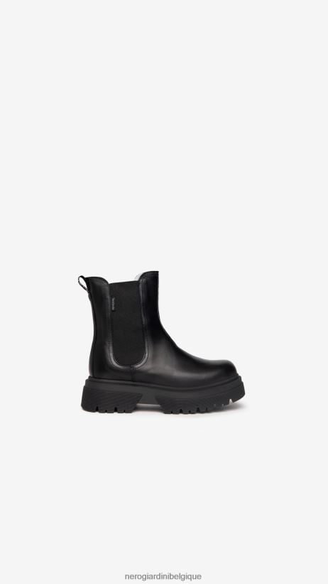 chaussure être NeroGiardini fille art. i332781f bottines chelsea en cuir noir F2F08N483