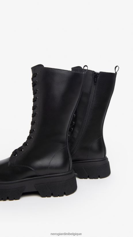 chaussure être NeroGiardini fille art. i332782f bottes en cuir noir F2F08N481