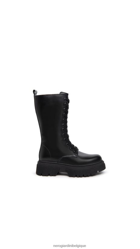 chaussure être NeroGiardini fille art. i332782f bottes en cuir noir F2F08N481