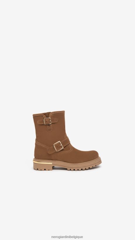 chaussure être NeroGiardini fille art. i332793f bottines en cuir malto F2F08N490