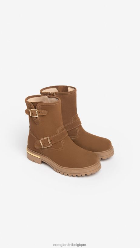 chaussure être NeroGiardini fille art. i332793f bottines en cuir malto F2F08N490