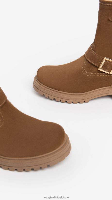 chaussure être NeroGiardini fille art. i332793f bottines en cuir malto F2F08N490