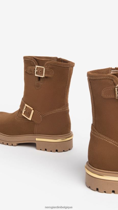 chaussure être NeroGiardini fille art. i332793f bottines en cuir malto F2F08N490