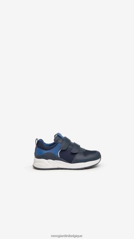 chaussure être NeroGiardini garçon art. baskets en cuir et toile i334500m incantant F2F08N442