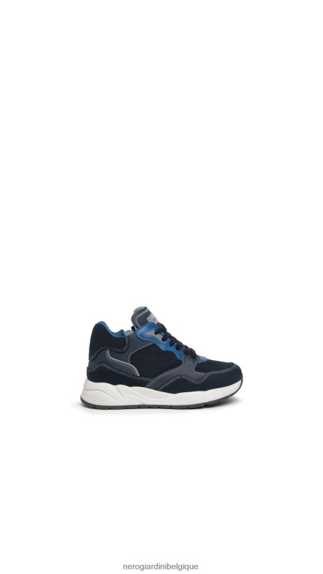 chaussure être NeroGiardini garçon art. baskets en cuir et toile i334501m incantant F2F08N443