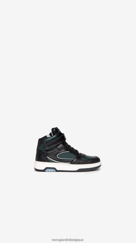 chaussure être NeroGiardini garçon art. baskets en cuir i334530m noir F2F08N449