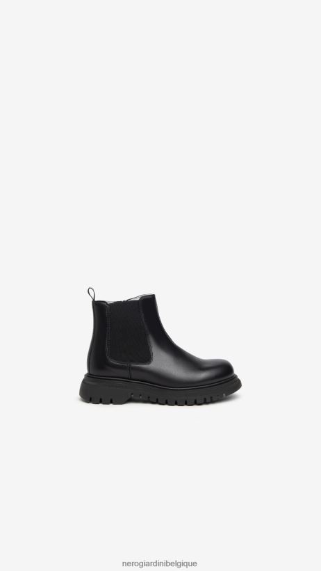 chaussure être NeroGiardini garçon art. i334563m bottines chelsea en cuir noir F2F08N454