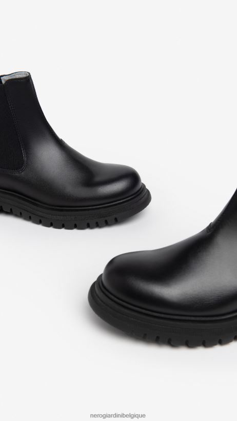 chaussure être NeroGiardini garçon art. i334563m bottines chelsea en cuir noir F2F08N454