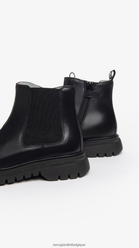 chaussure être NeroGiardini garçon art. i334563m bottines chelsea en cuir noir F2F08N454