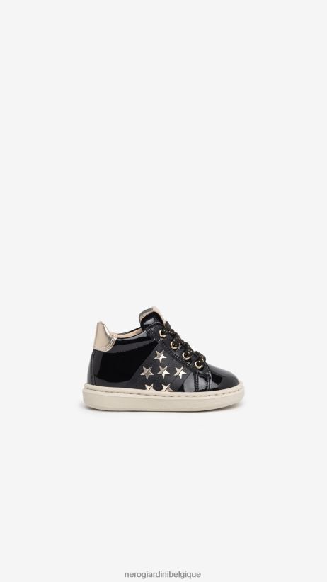 chaussure être NeroGiardini fille art. i322533f baskets junior en tissu technique noir F2F08N404