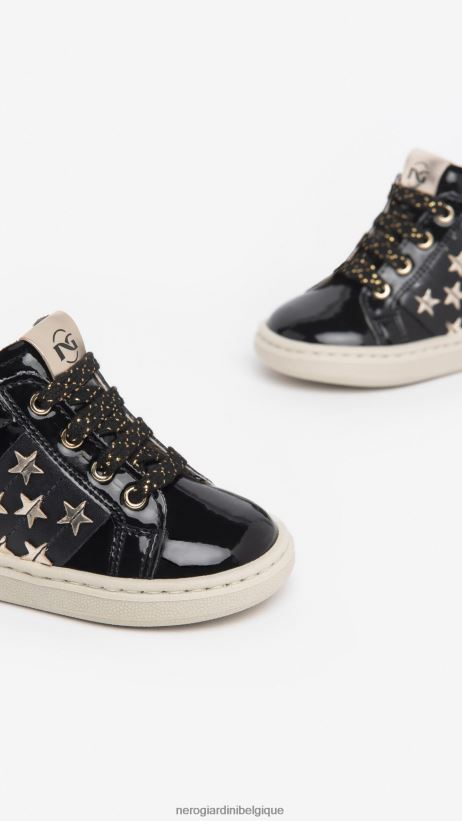 chaussure être NeroGiardini fille art. i322533f baskets junior en tissu technique noir F2F08N404