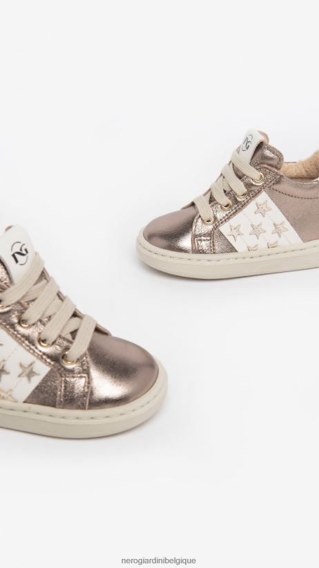 chaussure être NeroGiardini fille art. i322534f baskets en cuir junior Leo F2F08N405