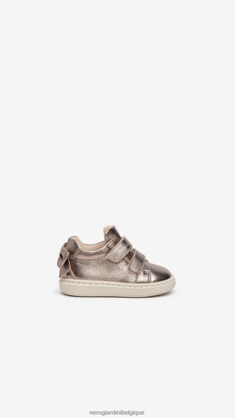 chaussure être NeroGiardini fille art. i322536f baskets en cuir junior Leo F2F08N401