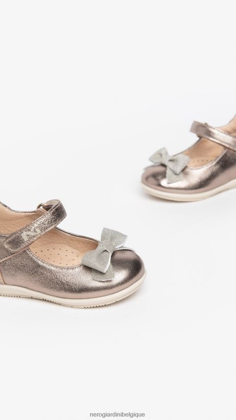 chaussure être NeroGiardini fille art. i322541f ballerines junior en cuir Leo F2F08N419
