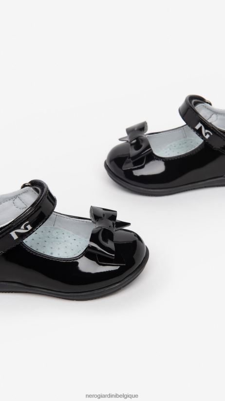 chaussure être NeroGiardini fille art. i322542f ballerines junior en tissu technique noir F2F08N418