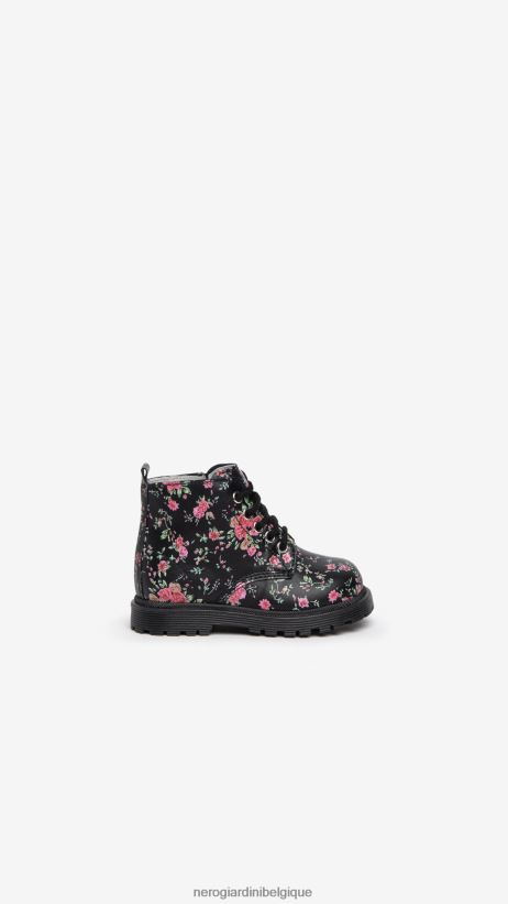 chaussure être NeroGiardini fille art. i322553f bottes de combat junior en tissu technique noir F2F08N427