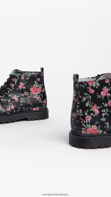chaussure être NeroGiardini fille art. i322553f bottes de combat junior en tissu technique noir F2F08N427
