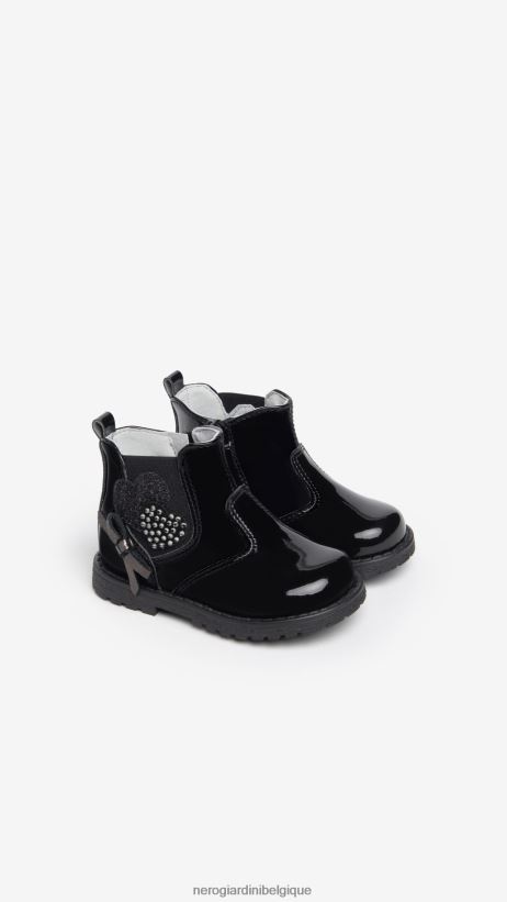 chaussure être NeroGiardini fille art. i322571f bottines chelsea junior en tissu technique noir F2F08N430