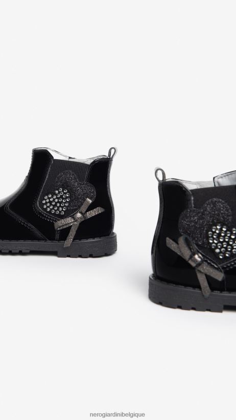 chaussure être NeroGiardini fille art. i322571f bottines chelsea junior en tissu technique noir F2F08N430