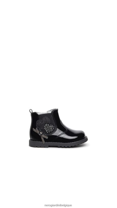 chaussure être NeroGiardini fille art. i322571f bottines chelsea junior en tissu technique noir F2F08N430