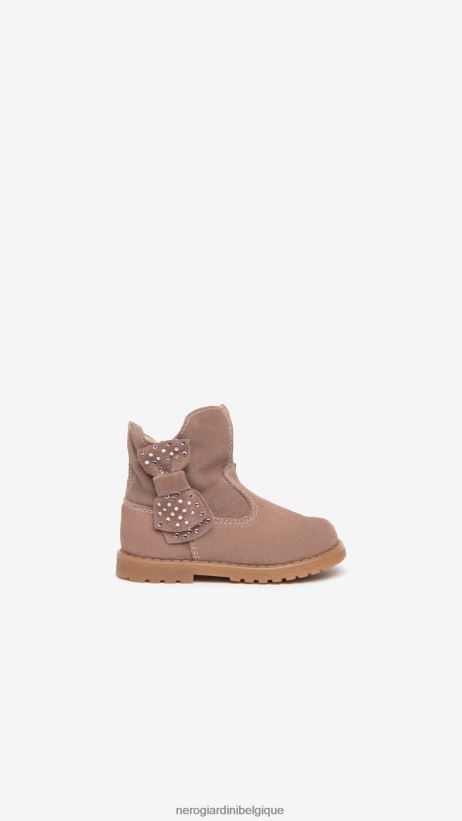 chaussure être NeroGiardini fille art. i322581f bottines chelsea en cuir junior cipria F2F08N433