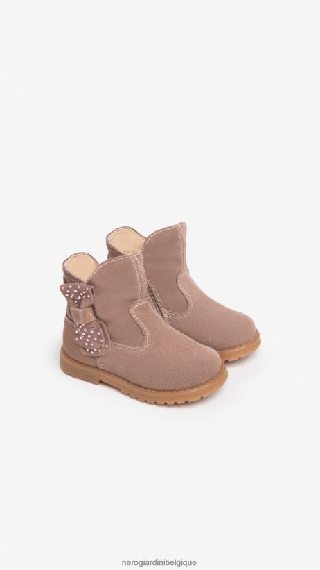 chaussure être NeroGiardini fille art. i322581f bottines chelsea en cuir junior cipria F2F08N433