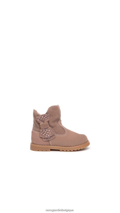 chaussure être NeroGiardini fille art. i322581f bottines chelsea en cuir junior cipria F2F08N433