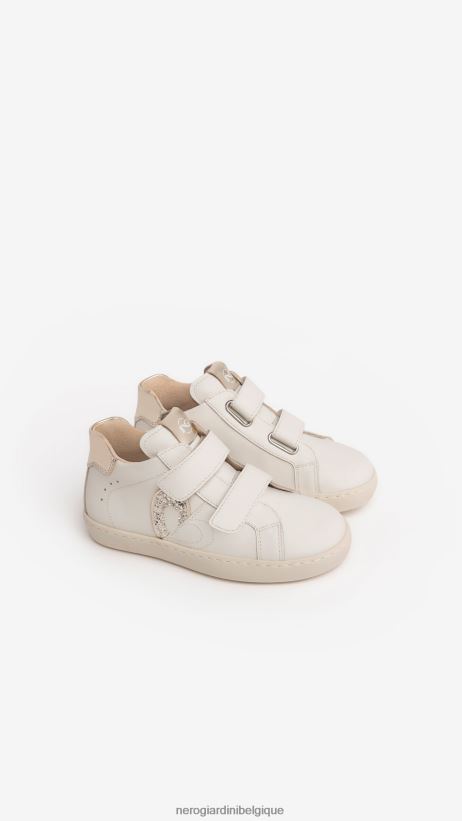 chaussure être NeroGiardini fille art. i327521f baskets en cuir junior osso F2F08N409