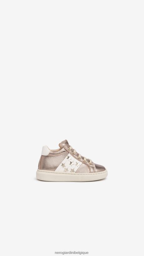 chaussure être NeroGiardini fille art. i327534f baskets en cuir junior Leo F2F08N415