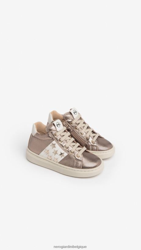 chaussure être NeroGiardini fille art. i327534f baskets en cuir junior Leo F2F08N415