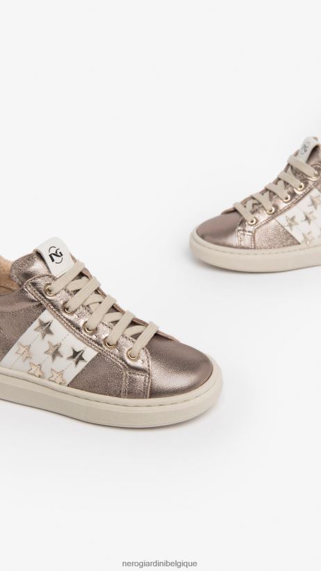 chaussure être NeroGiardini fille art. i327534f baskets en cuir junior Leo F2F08N415