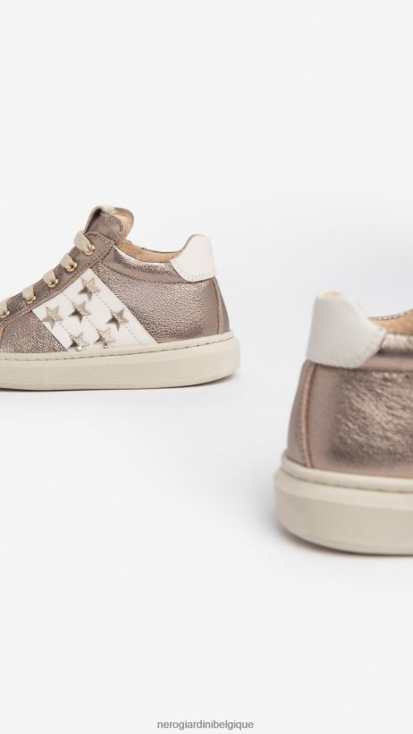 chaussure être NeroGiardini fille art. i327534f baskets en cuir junior Leo F2F08N415