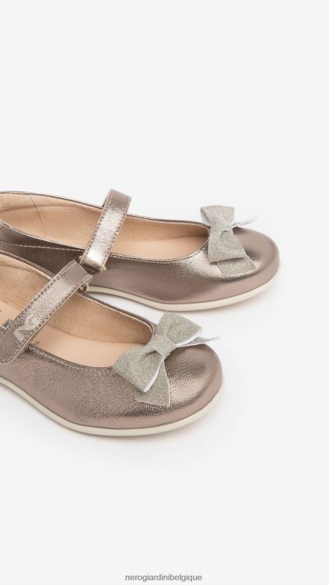 chaussure être NeroGiardini fille art. i327541f ballerines junior en cuir Leo F2F08N423